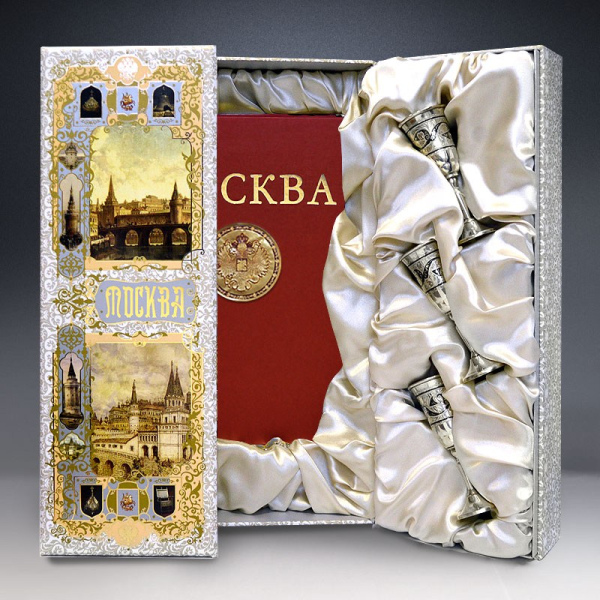 Подарочный набор "Москва-Кремль" Серебряный